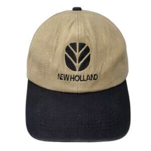 New Holland Logo Baseball Cap Brown Black Snapback Adjustable Hat OSFM